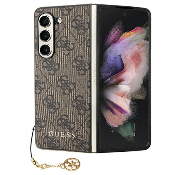 Guess GUHCZFD5GF4GBR F946 Z Fold5 brown/brown hardcase 4G Charms Collectioneng