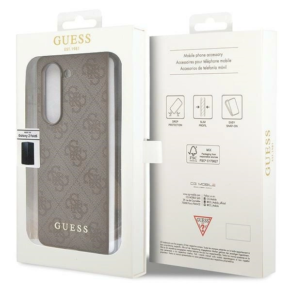Guess GUHCZFD5GF4GBR F946 Z Fold5 brown/brown hardcase 4G Charms Collectioneng