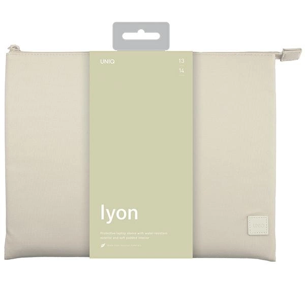 Uniq Lyon Waterproof RPET case for a 14" laptop - beigeeng