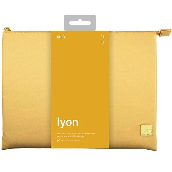 Uniq Lyon Waterproof RPET case for a 14" laptop - yelloweng