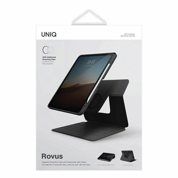 Uniq Rovus Magnetic Case for iPad Pro 11 (2021-2022) / Air 10.9" (2020-2022) - blackeng
