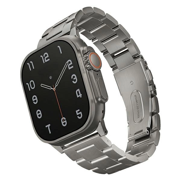 Uniq Osta Stainless Steel strap for Apple Watch 1/2/3/4/5/6/7/8/SE/SE2/Ultra 42/44/45/49mm - silvereng