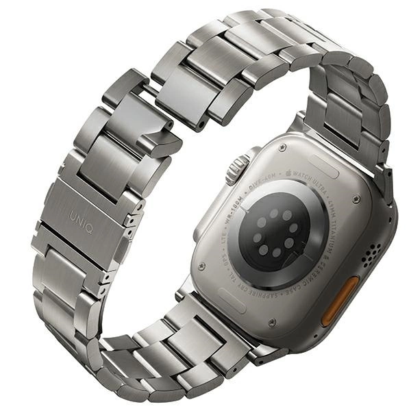 Uniq Osta Stainless Steel strap for Apple Watch 1/2/3/4/5/6/7/8/SE/SE2/Ultra 42/44/45/49mm - silvereng