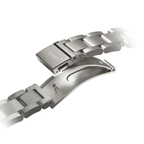 Uniq Osta Stainless Steel strap for Apple Watch 1/2/3/4/5/6/7/8/SE/SE2/Ultra 42/44/45/49mm - silvereng