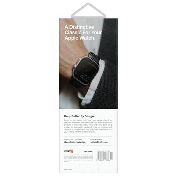 Uniq Osta Stainless Steel strap for Apple Watch 1/2/3/4/5/6/7/8/SE/SE2/Ultra 42/44/45/49mm - silvereng