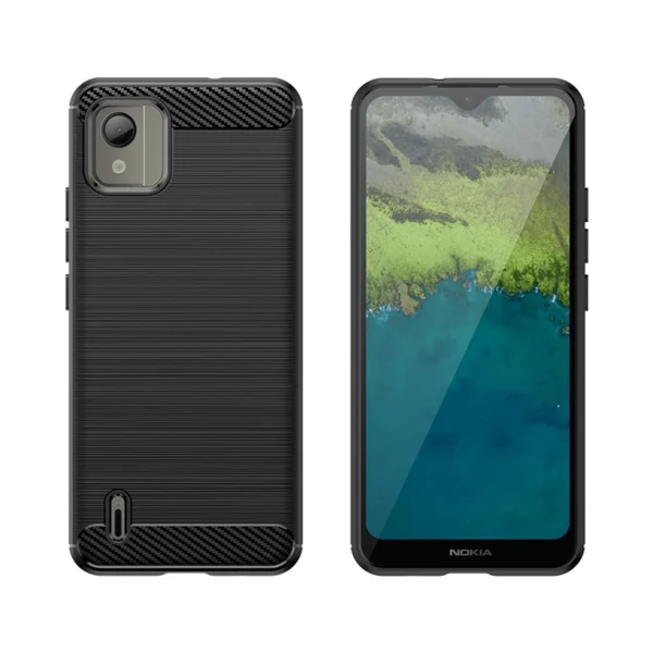 Carbon Case silicone case for Nokia C110 - blackeng