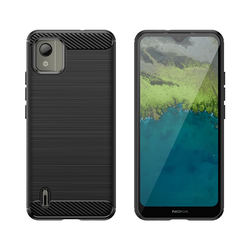 Carbon Case silicone case for Nokia C110 - blackeng
