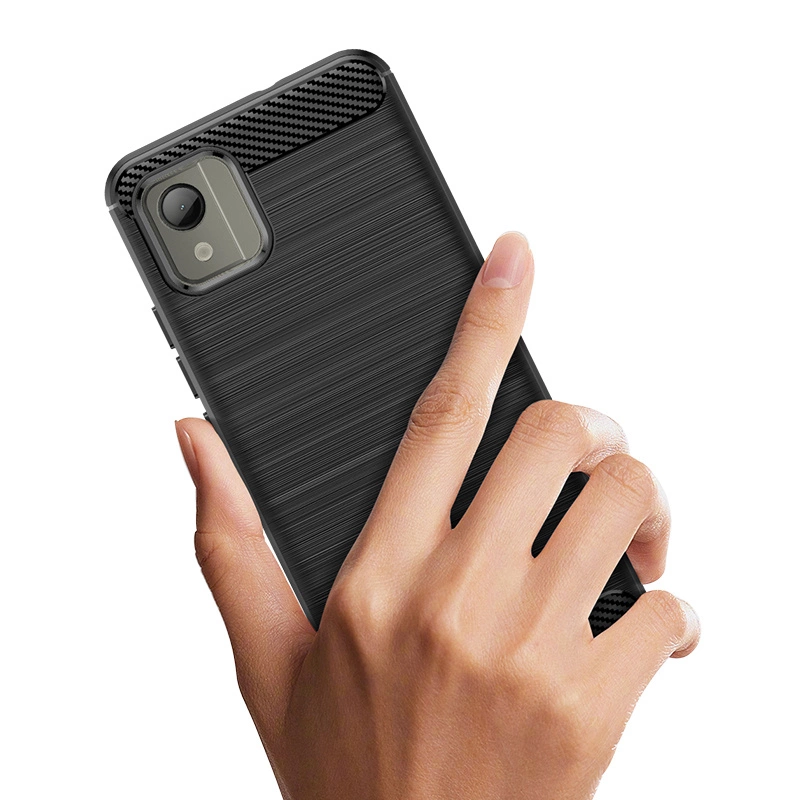 Carbon Case silicone case for Nokia C110 - blackeng
