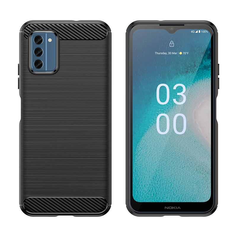 Carbon Case silicone case for Nokia C300 - blackeng