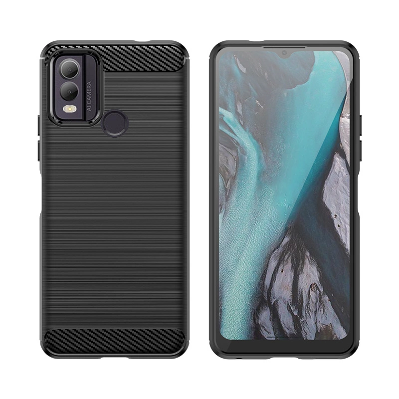 Carbon Case silicone case for Nokia C22 - blackeng