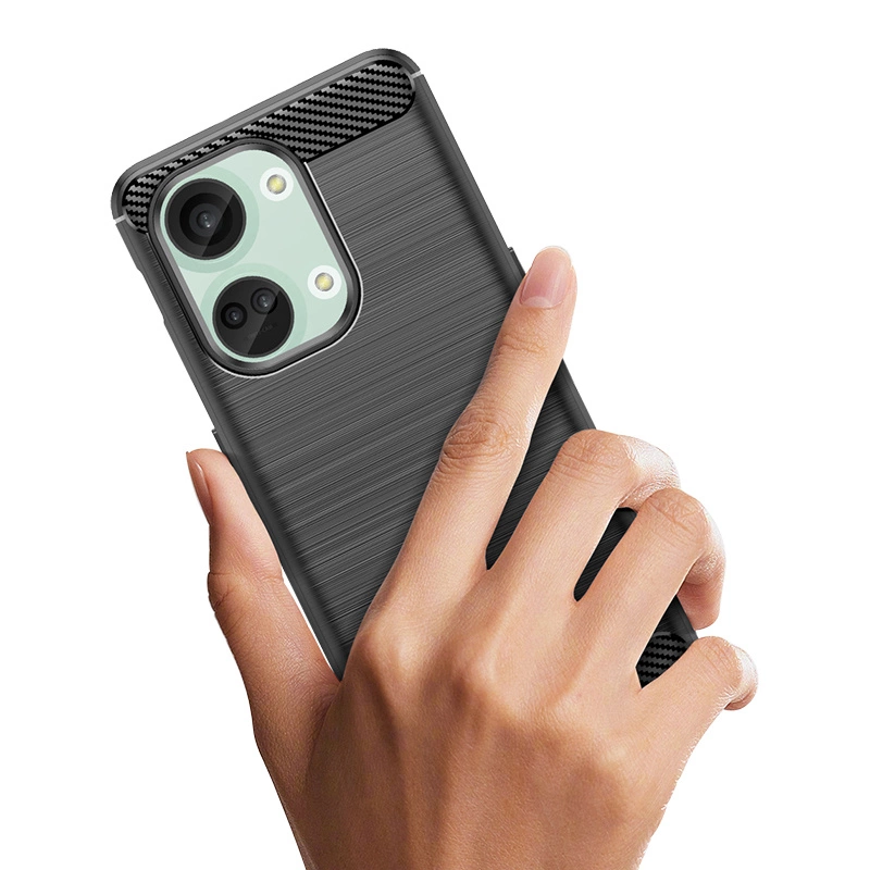 Carbon Case silicone case for OnePlus Ace 2V/OnePlus Nord 3 - blackeng