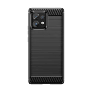 Carbon Case silicone case for Motorola Edge 40 Pro - blackeng