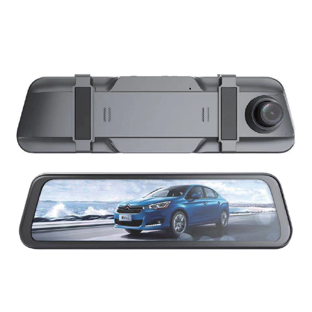 Car DVR911 Mirror Video Recorder Full HD G-sensor with Rear View Camera - Grayeng