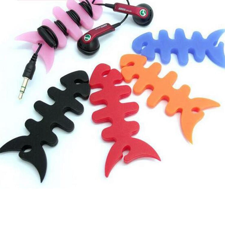 Fish-shaped headphone cable wrap - greeneng
