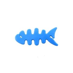 Fish-shaped headphone cable wrap - blueeng