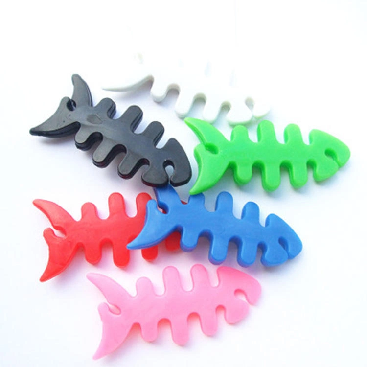 Fish-shaped headphone cable wrap - blueeng