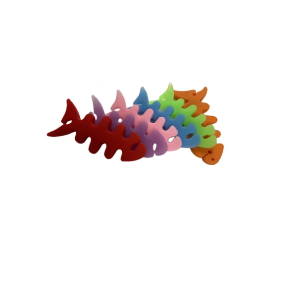 Fish-shaped headphone cable wrap - blueeng