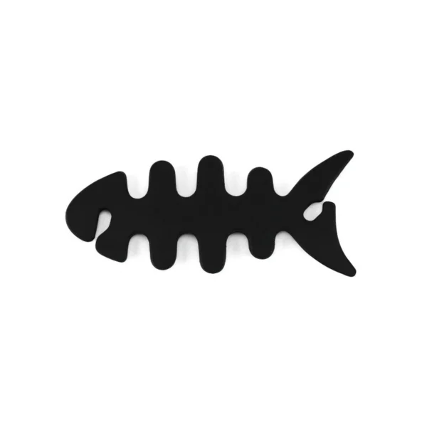 Fish-shaped headphone cable wrap - blackeng