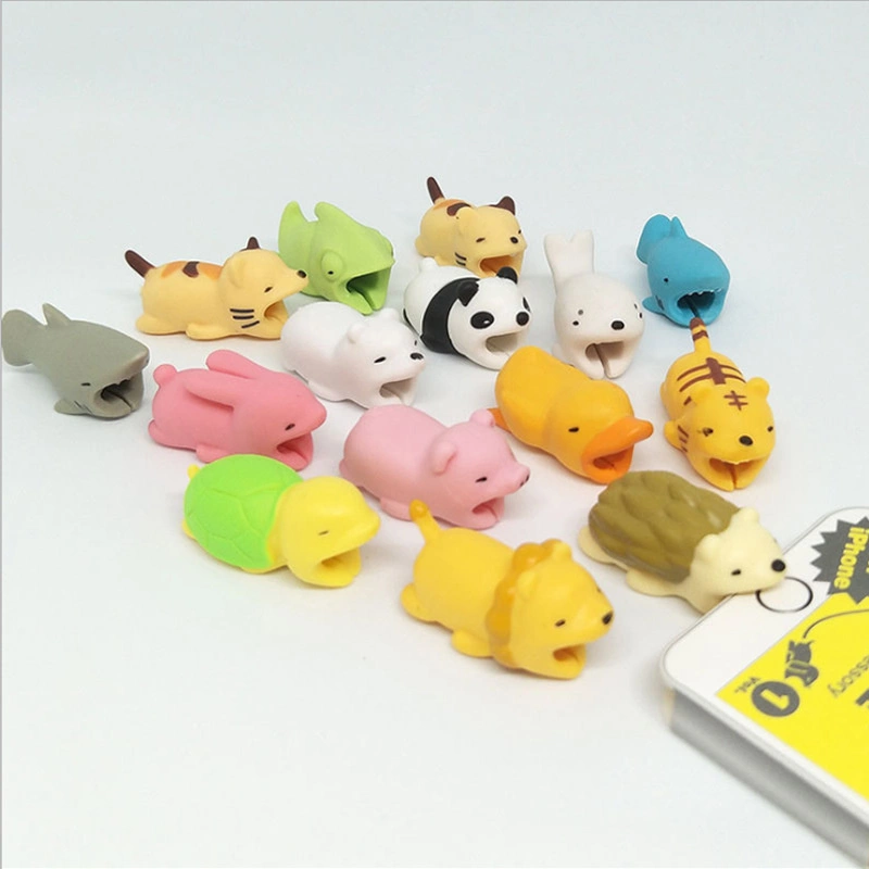 Phone cable cover in the shape of a squirreleng