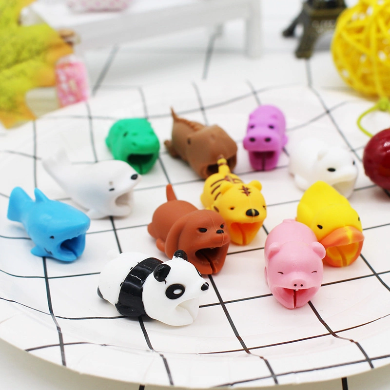 Phone cable cover in the shape of a squirreleng