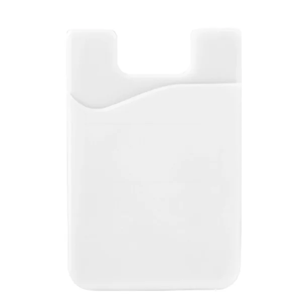 Self-adhesive card case for the back of the phone - whiteeng