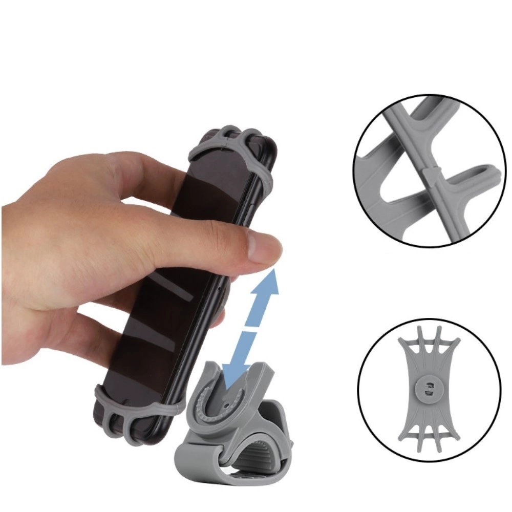 Swivel silicone bike holder with replaceable head - blackeng