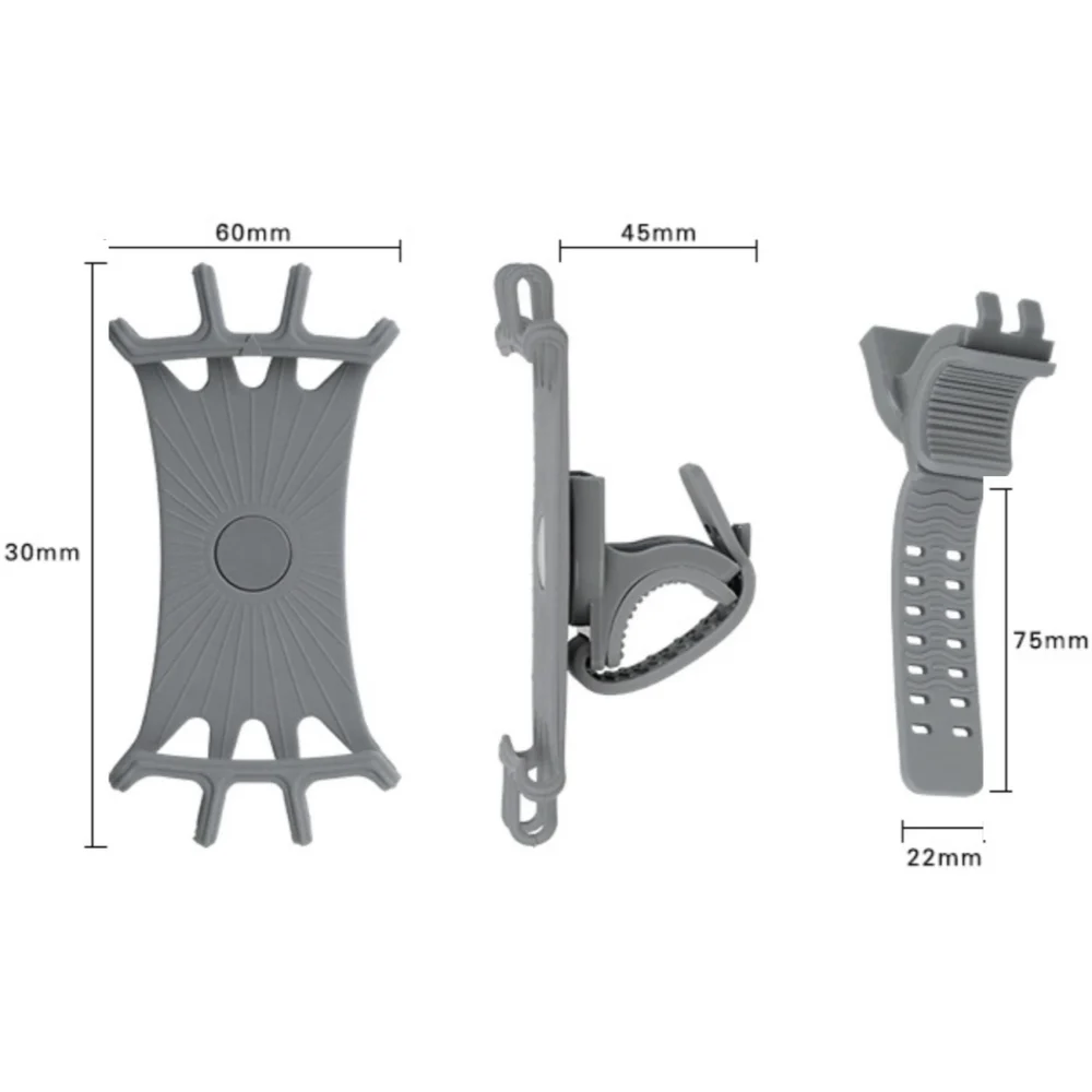 Swivel silicone bike holder with replaceable head - blackeng
