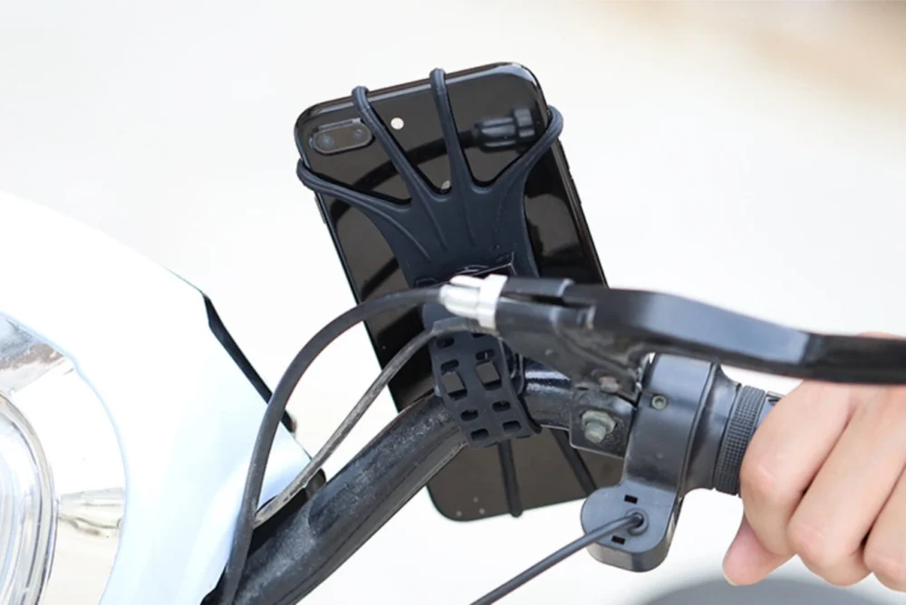 Swivel silicone bike holder with replaceable head - blackeng