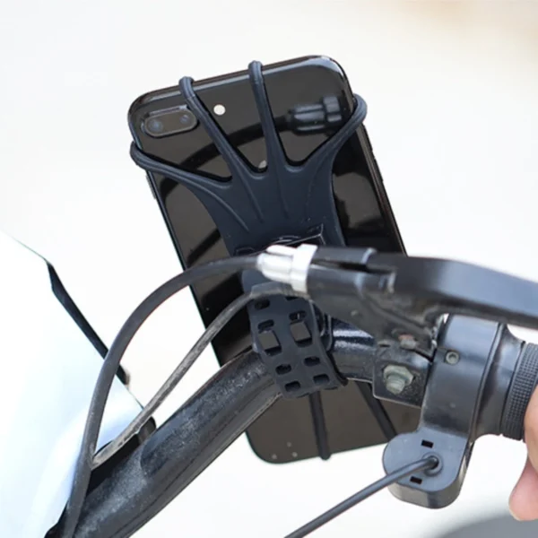 Swivel silicone bike holder with replaceable head - blackeng