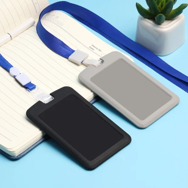 ID badge holder with lanyard - blackeng