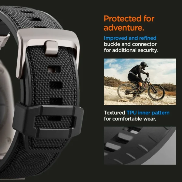 Spigen Durapro Armor Strap for Apple Watch 4/5/6/7/8/9/SE/ Ultra (42/44/45/49 mm) - Blackeng
