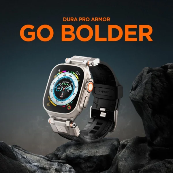 Spigen Durapro Armor Strap for Apple Watch 4/5/6/7/8/9/SE/ Ultra (42/44/45/49 mm) - Blackeng