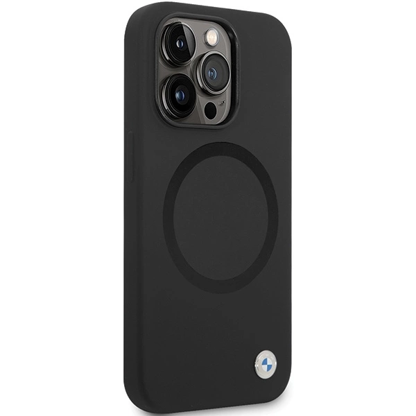 BMW BMHMP14LSILBK2 case for iPhone 14 Pro - black Signature Liquid Silicone MagSafeeng