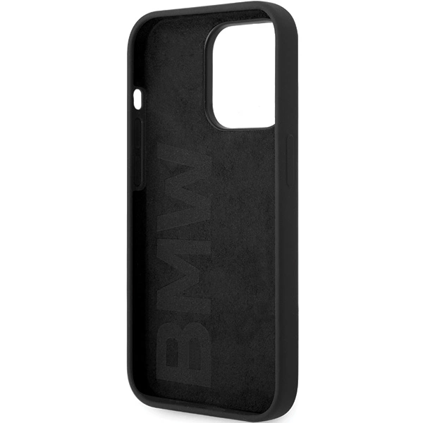 BMW BMHMP14LSILBK2 case for iPhone 14 Pro - black Signature Liquid Silicone MagSafeeng