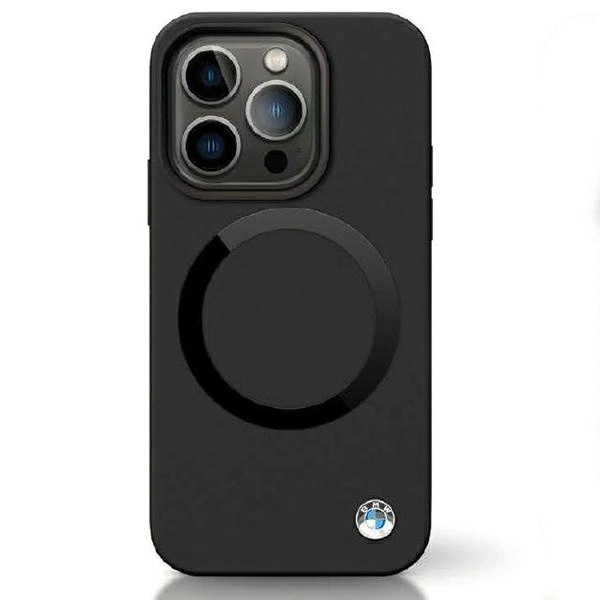 BMW BMHMP14LSILBK2 case for iPhone 14 Pro - black Signature Liquid Silicone MagSafeeng