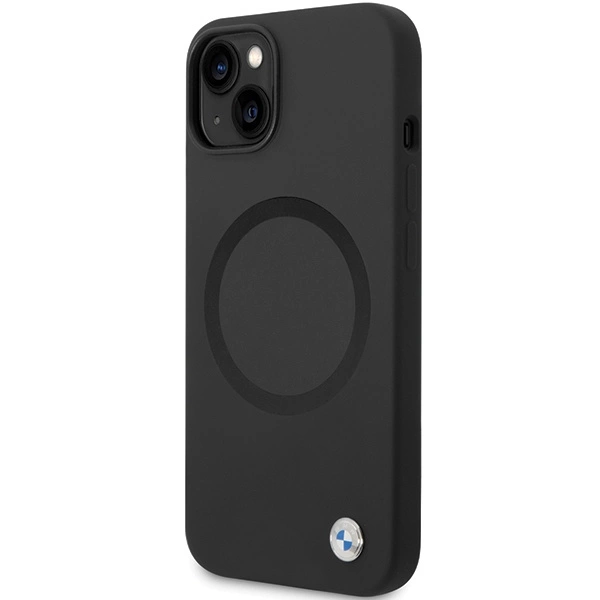 BMW BMHMP14SSILBK2 case for iPhone 14 - black Signature Liquid Silicone MagSafeeng