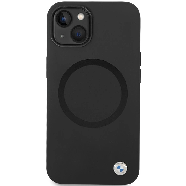 BMW BMHMP14SSILBK2 case for iPhone 14 - black Signature Liquid Silicone MagSafeeng