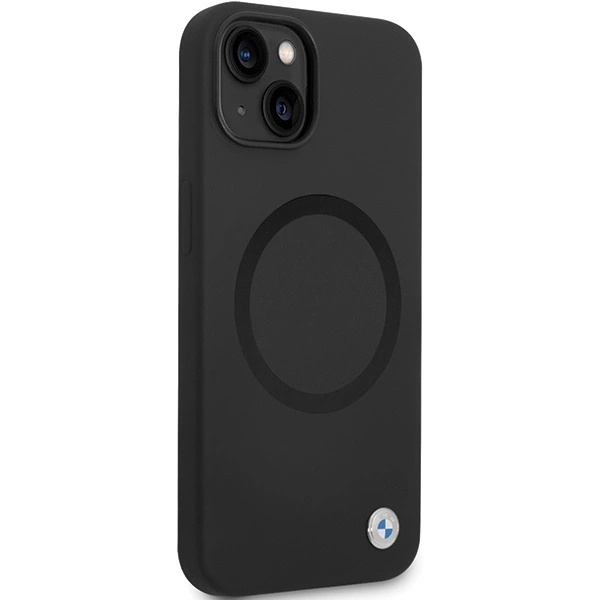 BMW BMHMP14SSILBK2 case for iPhone 14 - black Signature Liquid Silicone MagSafeeng