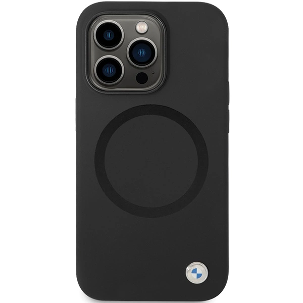 BMW BMHMP14XSILBK2 case for iPhone 14 Pro Max 6.7" - black Signature Liquid Silicone MagSafeeng