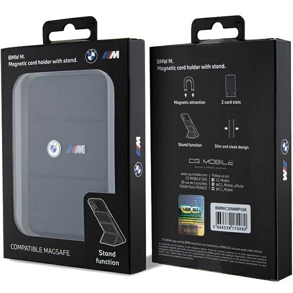 BMW Wallet Card Slot Stand Case BMWCSMMPGK Case - black MagSafe M Edition Collectioneng