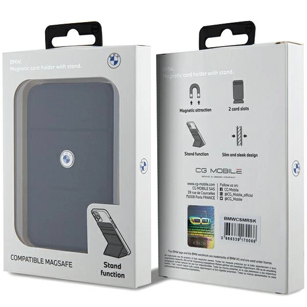 BMW Wallet Card Slot Stand Case BMWCSMRSK Case - black MagSafe Signature Collectioneng