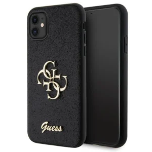 Guess GUHCN61HG4SGK case for iPhone 11 / Xr - black Glitter Script Big 4Geng
