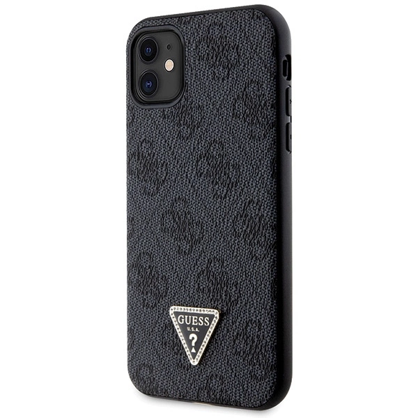 Guess GUHCN61P4TDSCPK Case for iPhone 11 / Xr - Black Crossbody 4G Metal Logoeng