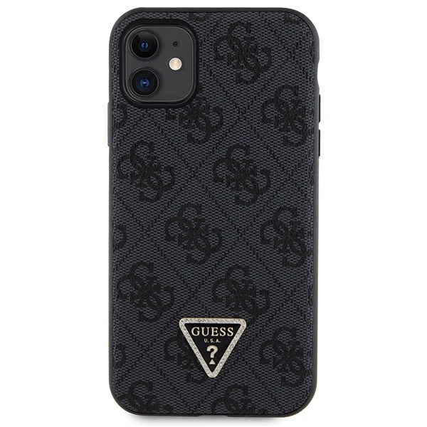 Guess GUHCN61P4TDSCPK Case for iPhone 11 / Xr - Black Crossbody 4G Metal Logoeng
