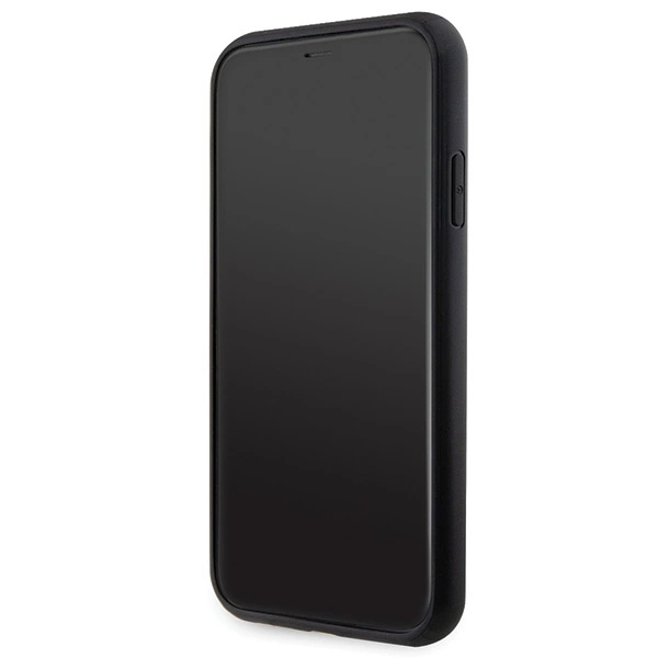 Guess GUHCN61P4TDSCPK Case for iPhone 11 / Xr - Black Crossbody 4G Metal Logoeng