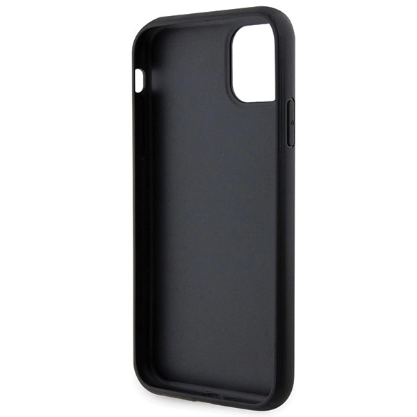 Guess GUHCN61P4TDSCPK Case for iPhone 11 / Xr - Black Crossbody 4G Metal Logoeng