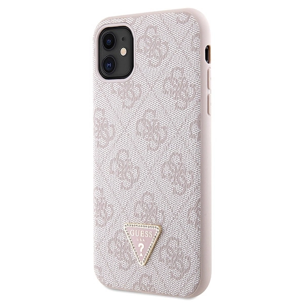 Guess GUHCN61P4TDSCPP Case for iPhone 11 / Xr - Pink Crossbody 4G Metal Logoeng