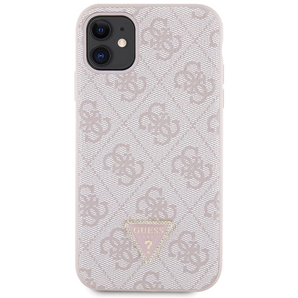 Guess GUHCN61P4TDSCPP Case for iPhone 11 / Xr - Pink Crossbody 4G Metal Logoeng