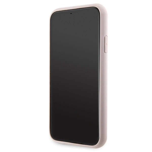 Guess GUHCN61P4TDSCPP Case for iPhone 11 / Xr - Pink Crossbody 4G Metal Logoeng