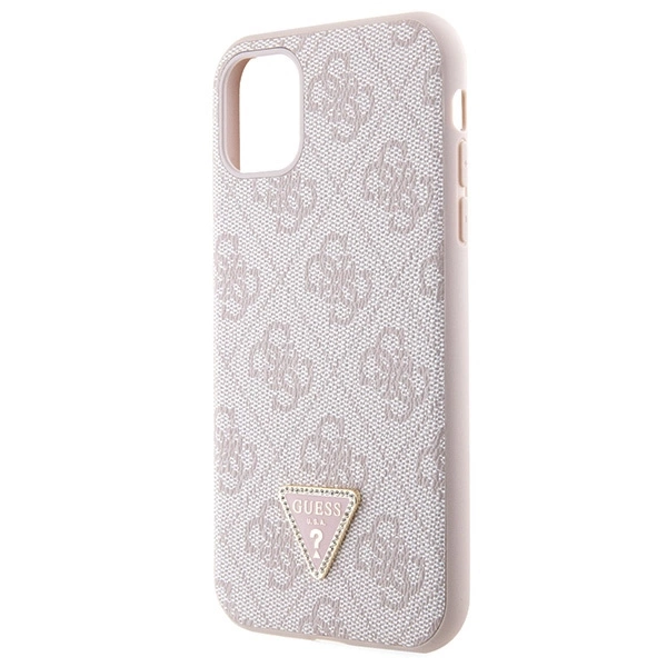 Guess GUHCN61P4TDSCPP Case for iPhone 11 / Xr - Pink Crossbody 4G Metal Logoeng
